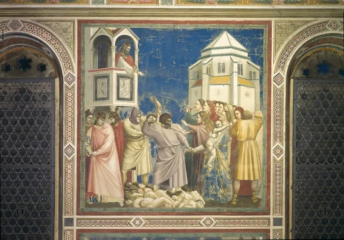 Framed Print : Scenes from the Life of Christ Massacre of the Innocents, by Giotto, 1304 - 1306, 14th Century, fresco, cm 200 x 185 - Italy, Veneto, Padua, Scrovegni Chapel. All Framed Print : Scenes from the Life of Christ Massacre of the Innocents, by Giotto, 1304 - 1306, 14th Century, fresco, cm 200 x 185 - Italy, Veneto, Padua, Scrovegni Chapel. All