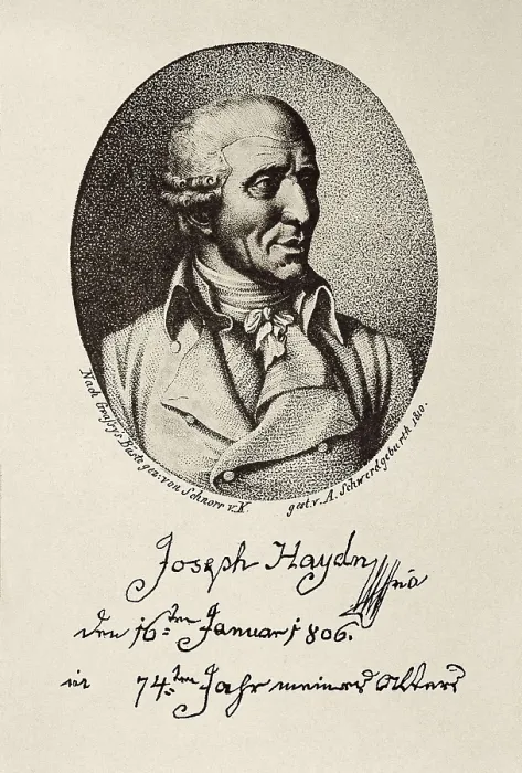 Framed Print : SCHNORR VON CAROLSFELD, Julius (1794-1872). Franz Joseph Haydn. 1810. Engraving. AISA / Everett Collection**US SALES ONLY**