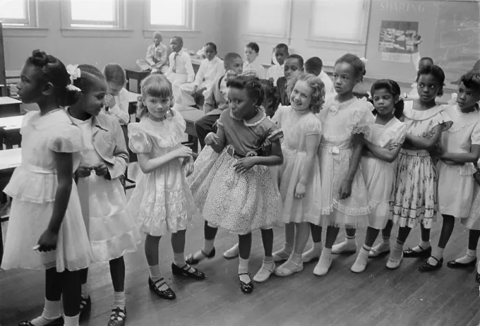 Framed Print : School integration, Washington DC, photograph by Thomas J. O'Halloran, May 27, 1955 Framed Print : School integration, Washington DC, photograph by Thomas J. O'Halloran, May 27, 1955