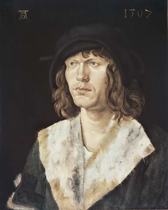 Framed Print : SCHUFELEIN, Hans Leonard (1483-1539). Portrait of a Man. ca. 1507. Renaissance art. Oil on canvas. UNITED STATES OF AMERICA. Washington. National Gallery of Art
