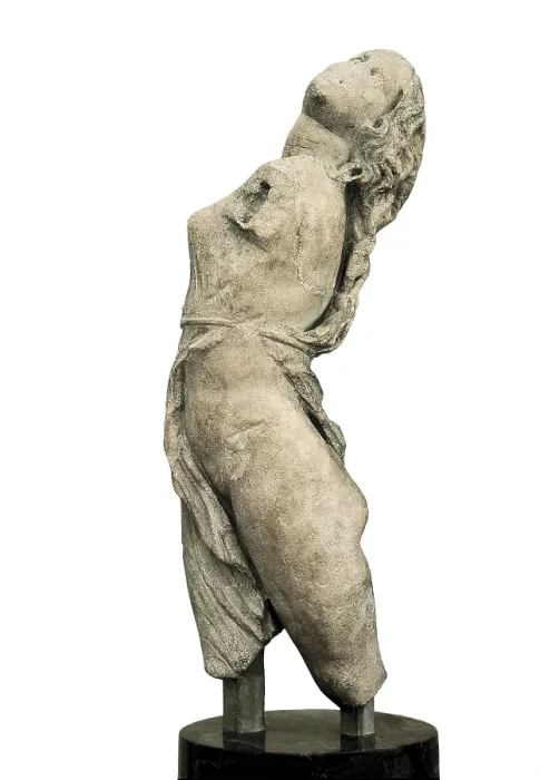 Framed Print : SCOPAS (4th century BC). Dancing Maenad. ca. 340 BC. Roman copy. Hellenistic art. Sculpture on marble. GERMANY. Dresden