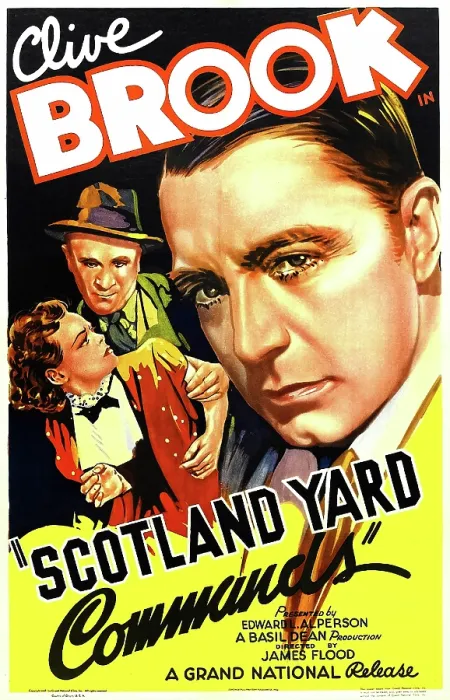 Framed Print : SCOTLAND YARD COMMANDS, (aka THE LONELY ROAD), far left: Victoria Hopper, far right: Clive Brook, 1936