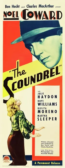 Framed Print : THE SCOUNDREL, top: Noel Coward, bottom: Julie Haydon on insert poster art, 1935 Framed Print : THE SCOUNDREL, top: Noel Coward, bottom: Julie Haydon on insert poster art, 1935