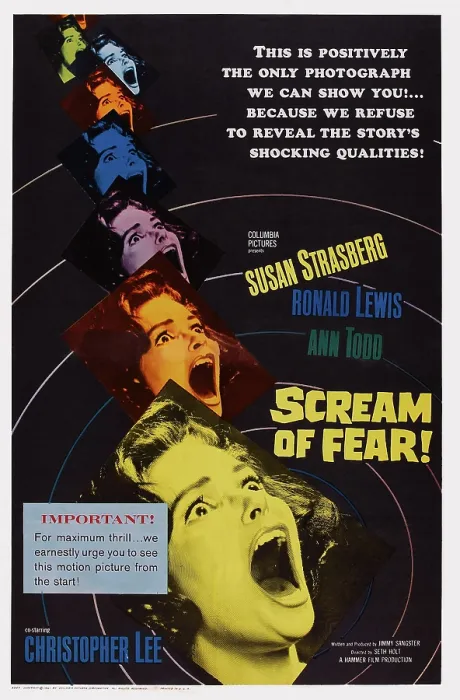Framed Print : SCREAM OF FEAR, (aka TASTE OF FEAR), Susan Strasberg, 1961 Framed Print : SCREAM OF FEAR, (aka TASTE OF FEAR), Susan Strasberg, 1961