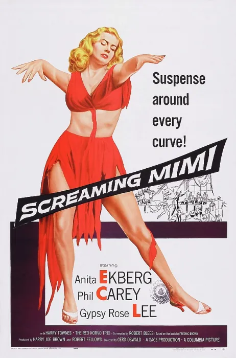 Framed Print : SCREAMING MIMI, US poster art, Anita Ekberg, 1958 Framed Print : SCREAMING MIMI, US poster art, Anita Ekberg, 1958