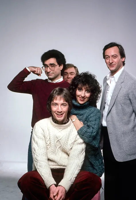 Framed Print : SCTV (aka SECOND CITY TV), clockwise from top left: Eugene Levy, John Candy, Joe Flaherty, Andrea Martin, Martin Short, 1976-81 Framed Print : SCTV (aka SECOND CITY TV), clockwise from top left: Eugene Levy, John Candy, Joe Flaherty, Andrea Martin, Martin Short, 1976-81