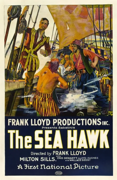 Framed Print : THE SEA HAWK, poster art, 1924 Framed Print : THE SEA HAWK, poster art, 1924