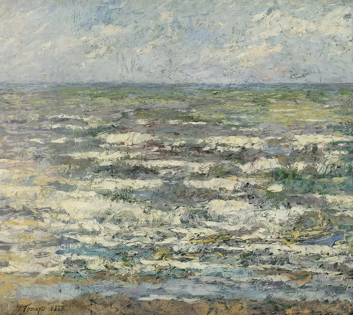 Framed Print : The Sea near Katwijk, by Jan Toorop, 1887, Dutch painting, oil on canvas. (BSLOC_2016_1_230) Framed Print : The Sea near Katwijk, by Jan Toorop, 1887, Dutch painting, oil on canvas. (BSLOC_2016_1_230)