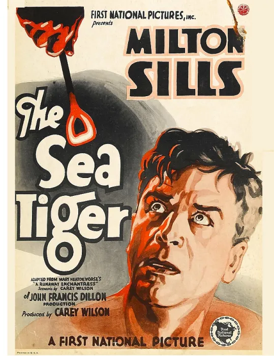 Framed Print : THE SEA TIGER, Milton Sills, 1927