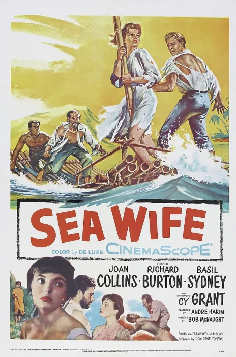 Framed Print : SEA WIFE, Joan Collins, (bottom left), Richard Burton, (second from bottom left), 1957. TM & Copyright 20th Century Fox Film Corp Framed Print : SEA WIFE, Joan Collins, (bottom left), Richard Burton, (second from bottom left), 1957. TM & Copyright 20th Century Fox Film Corp