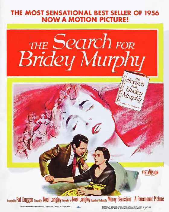 Framed Print : THE SEARCH FOR BRIDEY MURPHY, l-r: Louis Hayward, Teresa Wright on poster art, 1956 Framed Print : THE SEARCH FOR BRIDEY MURPHY, l-r: Louis Hayward, Teresa Wright on poster art, 1956