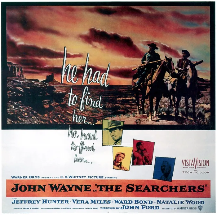 Framed Print : THE SEARCHERS, from center top: John Wayne, Vera Miles, Jeffrey Hunter, Ward Bond; top from left: John Wayne, Jeffrey Hunter, 1956 Framed Print : THE SEARCHERS, from center top: John Wayne, Vera Miles, Jeffrey Hunter, Ward Bond; top from left: John Wayne, Jeffrey Hunter, 1956