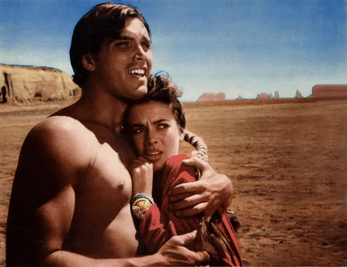 Framed Print : THE SEARCHERS, from left: Jeffrey Hunter, Natalie Wood, 1956