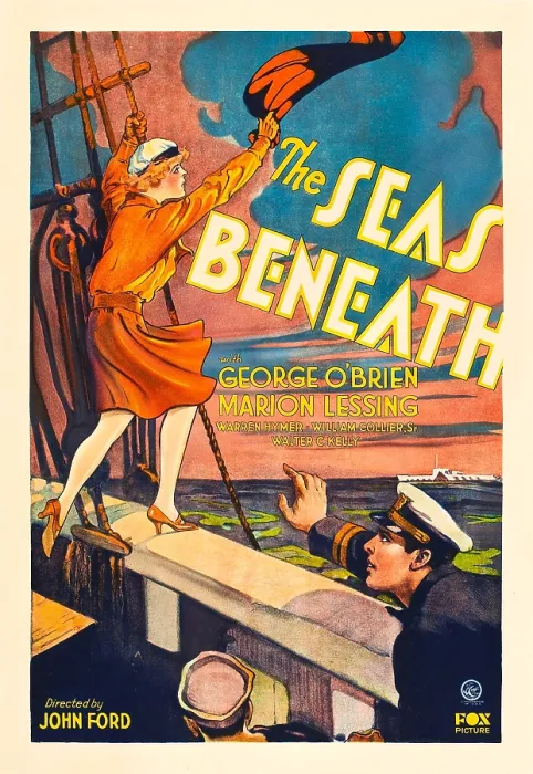 Framed Print : SEAS BENEATH, (aka THE SEAS BENEATH), from left on US poster art: Marion Lessing, George O'Brien, 1931 Framed Print : SEAS BENEATH, (aka THE SEAS BENEATH), from left on US poster art: Marion Lessing, George O'Brien, 1931