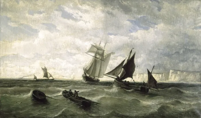 Framed Print : Seascape. 1868. Oil on canvas. SPAIN. Valencia. San Pio V Fine Arts Museum. - P. Rotger / Iberfoto / Everett Collection (150942)**US SALES ONLY**