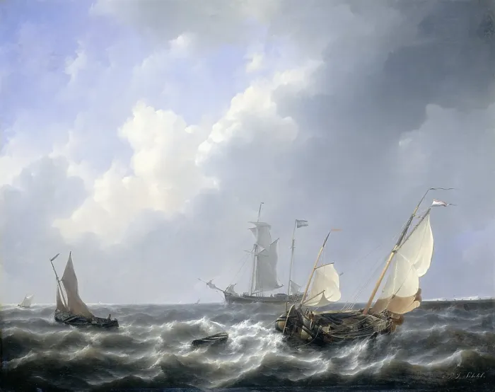 Framed Print : Seascape from the Zeeland Waters, near the Island of Schouwen, by Petrus Johannes Schotel, 1825-27, Dutch painting, oil on canvas Framed Print : Seascape from the Zeeland Waters, near the Island of Schouwen, by Petrus Johannes Schotel, 1825-27, Dutch painting, oil on canvas