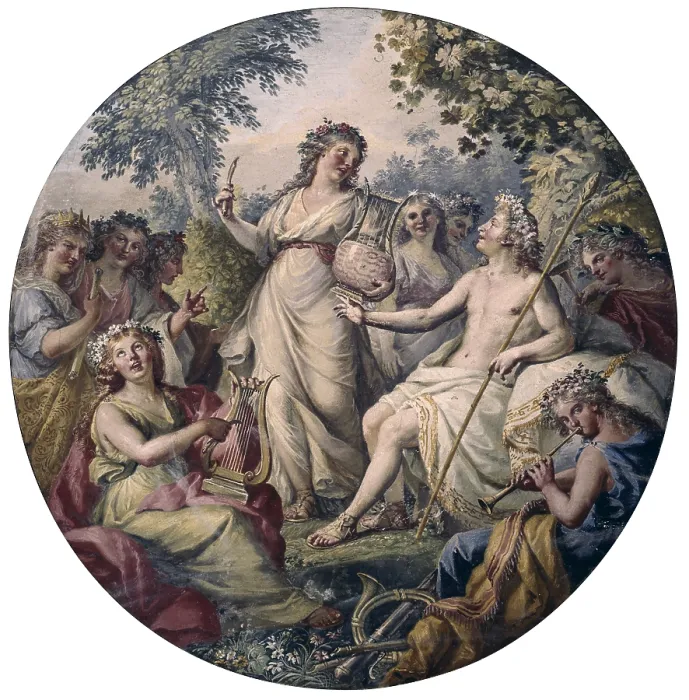 Framed Print : Four Seasons, by Fedele Fischetti, 1750 - 1789 ca. 18th Century, fresco - Italy, Campania, Caserta, Royal Little House of Belvedere. Whole artwork view