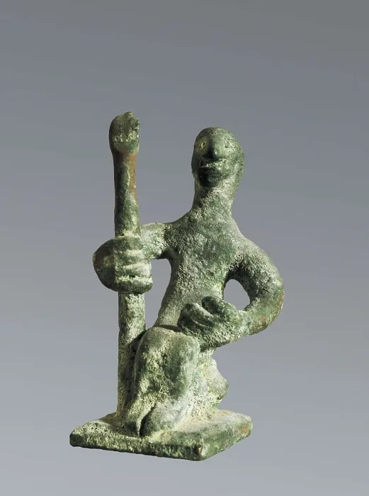 Framed Print : Seated Idol. 6th c. - 4th c. BC. Iberian art. Sculpture on bronze. Private Collection. Proc: SPAIN. ANDALUSIA. AISA / Everett Collection**US SALES ONLY**