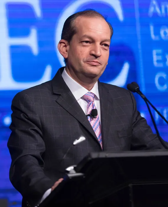 Framed Print : US Sec. of Labor Alexander Acosta speaking at American Legislative Exchange Council meeting. July 21, 2017 Framed Print : US Sec. of Labor Alexander Acosta speaking at American Legislative Exchange Council meeting. July 21, 2017