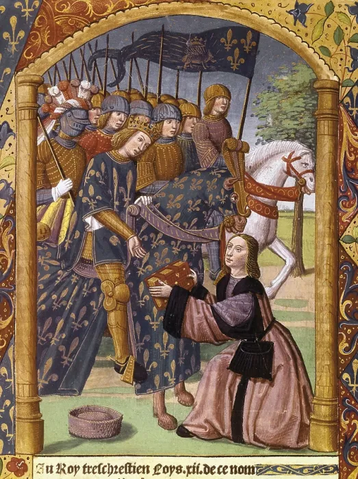 Framed Print : Second Crusade (1147-1149). Louis VII of France. Illustration depicting ' Romance de Ogier le Danois', designed in Paris by Antoine Verard (1498). Gothic art