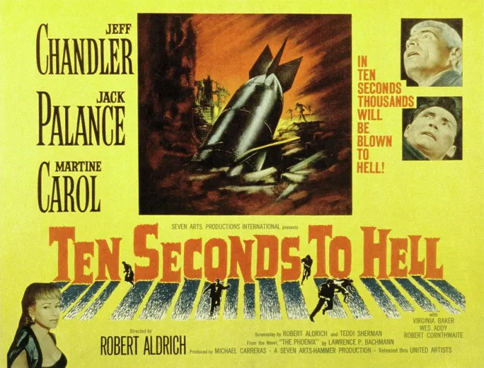 Framed Print : TEN SECONDS TO HELL, Jeff Chandler, Martine Carol, Jack Palance, 1959