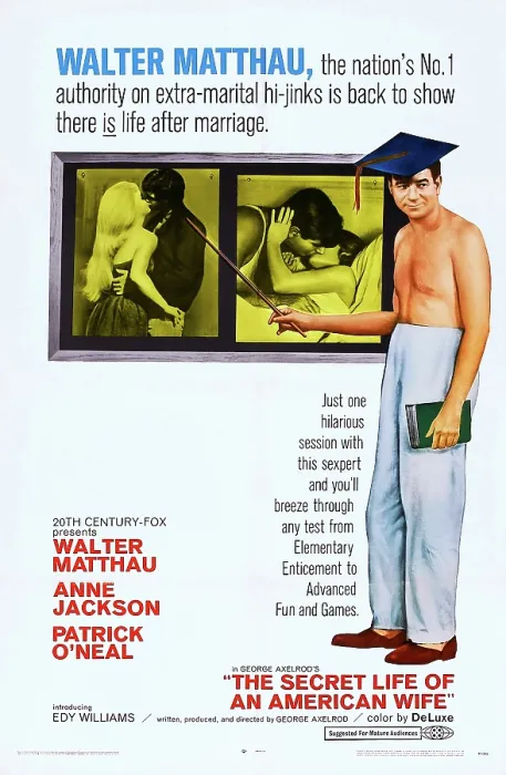 Framed Print : THE SECRET LIFE OF AN AMERICAN WIFE, US poster art, Walter Matthau, 1968. TM & Copyright 20th Century-Fox Film Corp. All rights reserved / courtesy Everett Collection