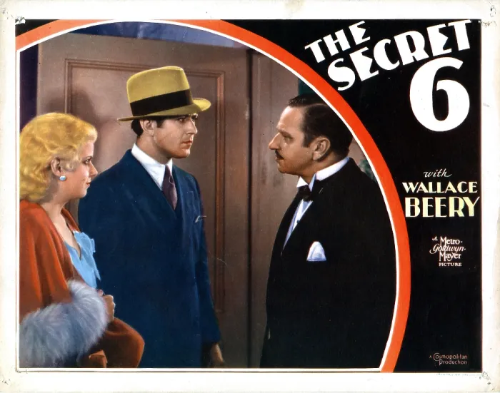 Framed Print : THE SECRET SIX, from left, Jean Harlow, Johnny Mack Brown, Wallace Beery, 1931 Framed Print : THE SECRET SIX, from left, Jean Harlow, Johnny Mack Brown, Wallace Beery, 1931