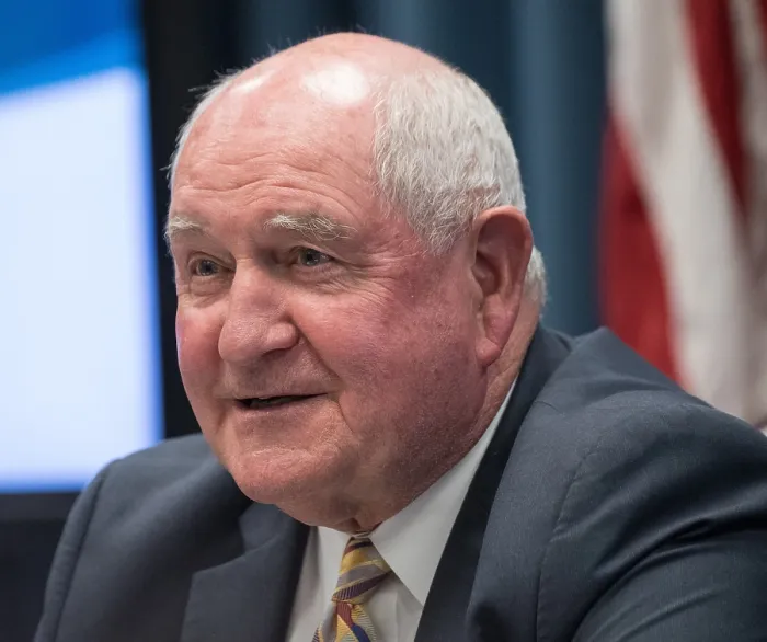 Framed Print : US Secretary of Agriculture Sonny Perdue hosts a regulatory reform session on Oct. 2, 2017. Perdue grew up on a farm, was a veterinarian, a businessman, then politician Framed Print : US Secretary of Agriculture Sonny Perdue hosts a regulatory reform session on Oct. 2, 2017. Perdue grew up on a farm, was a veterinarian, a businessman, then politician