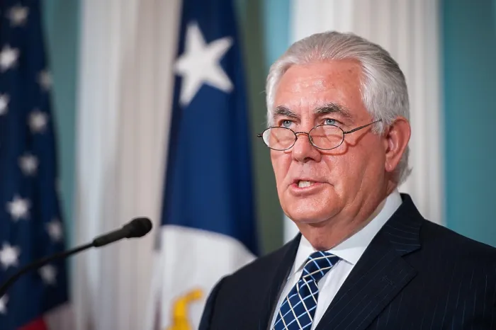 Framed Print : US Secretary of State Rex Tillerson speaks at the 2016 International Religious Freedom Report, Aug. 15, 2027 (BSLOC_2017_18_128) Framed Print : US Secretary of State Rex Tillerson speaks at the 2016 International Religious Freedom Report, Aug. 15, 2027 (BSLOC_2017_18_128)