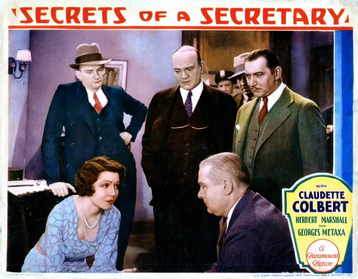 Framed Print : SECRETS OF A SECRETARY, Barry Macollum, Claudette Colbert, Olaf Hytten, Joseph Crehan, Edward Keane, 1931