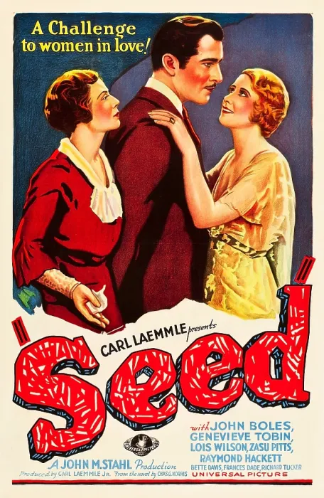 Framed Print : SEED, from left on US poster art: Lois Wilson, John Boles, Genevieve Tobin, 1931