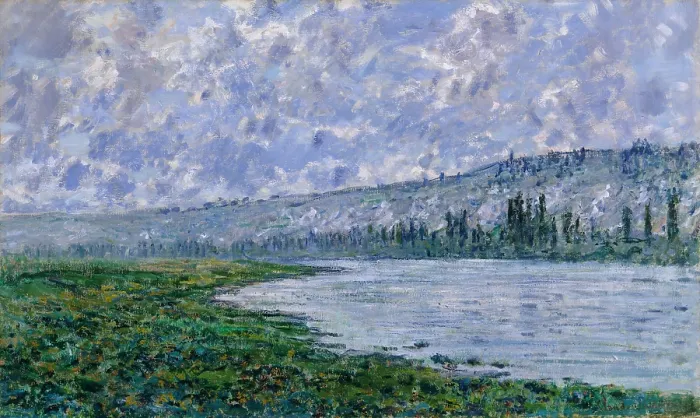 Framed Print : The Seine at Vetheuil, by Claude Monet, 1880, French impressionist painting, oil on canvas