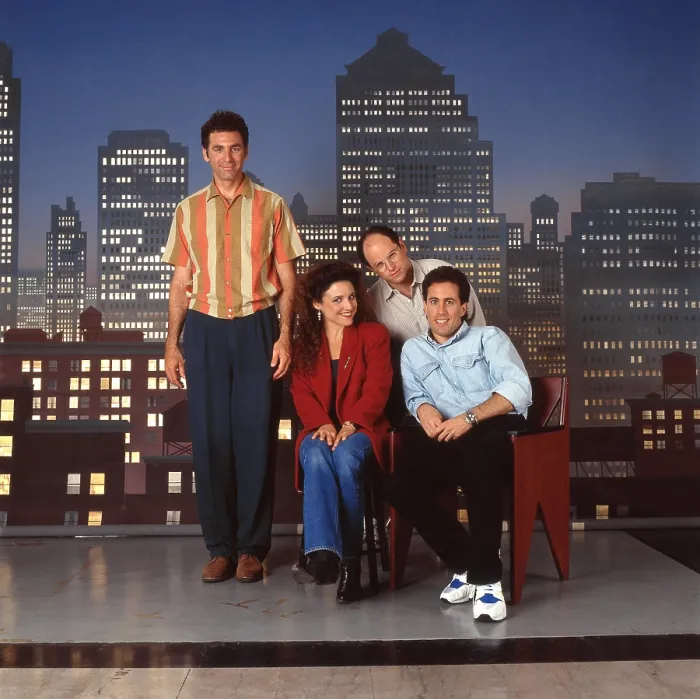 Framed Print : SEINFELD, from left: Michael Richards, Julia Louis-Dreyfus, Jason Alexander, Jerry Seinfeld, (Season 3), 1990-98 Framed Print : SEINFELD, from left: Michael Richards, Julia Louis-Dreyfus, Jason Alexander, Jerry Seinfeld, (Season 3), 1990-98