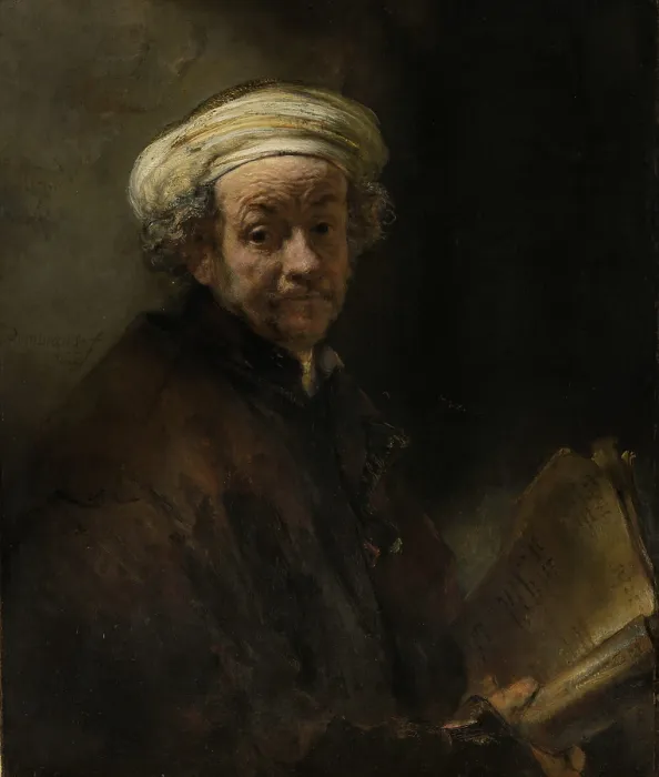 Framed Print : Self Portrait as the Apostle Paul, by Rembrandt van Rijn, 1661, Dutch painting, oil on canvas