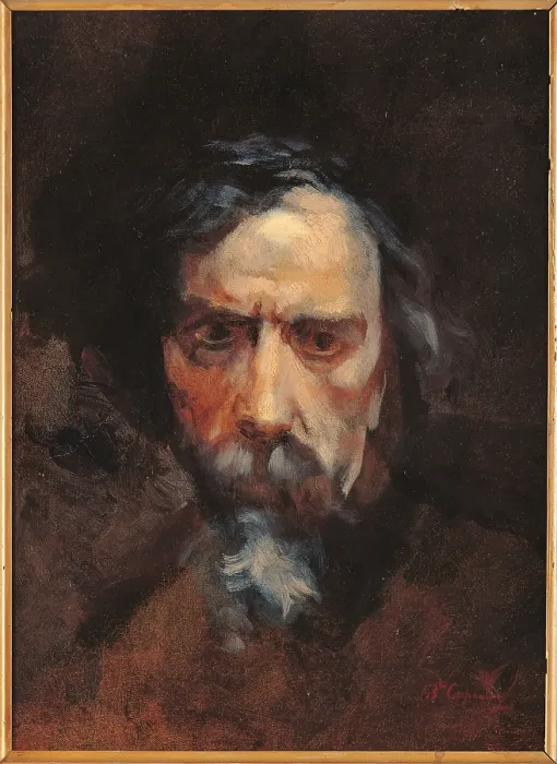 Framed Print : Self portrait of the Artist at the End of His Life, by Unknown Artist, 19th Century, oil on canvas, cm 41 x 32, 5 - France, Ile de France, Paris, Muse dOrsay. All