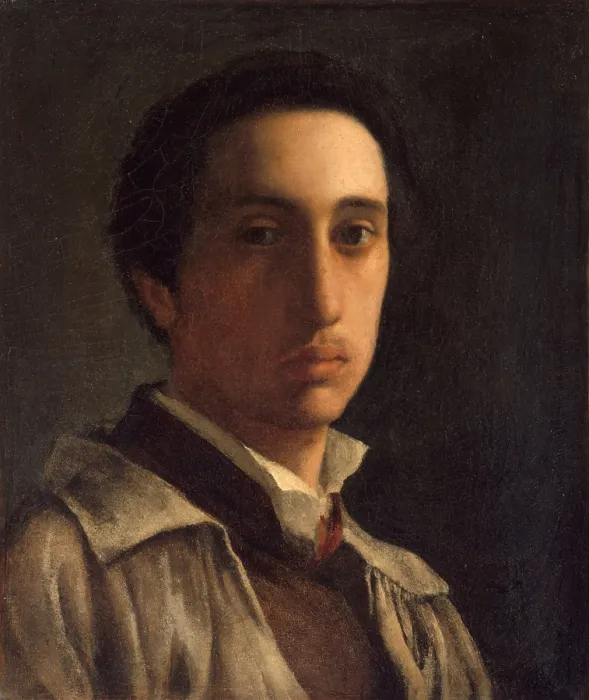 Framed Print : Self-Portrait, by Edgar Degas, 1855-56, French impressionist painting, oil on paper Framed Print : Self-Portrait, by Edgar Degas, 1855-56, French impressionist painting, oil on paper