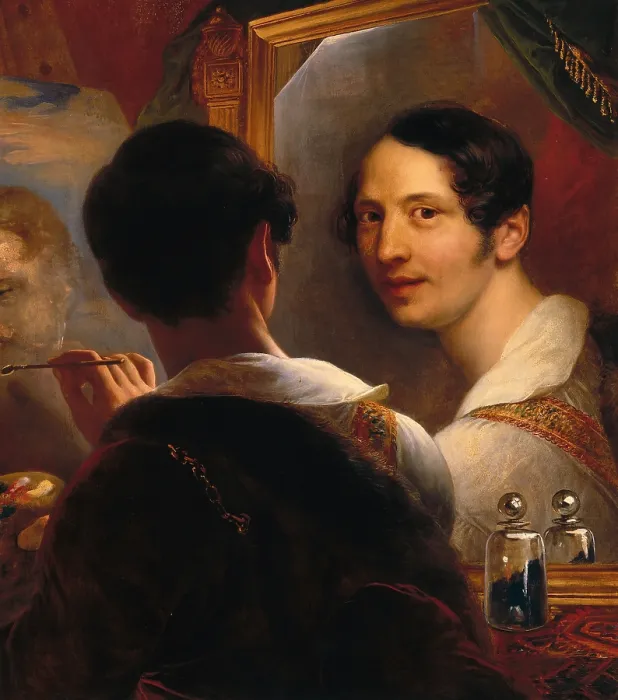 Framed Print : Self portrait, by Ferdinando Cavalleri, 1829, 19th Century, oil on canvas, cm 72 x 64, 5 - Italy, Tuscany, Florence, Uffizi Gallery. All Framed Print : Self portrait, by Ferdinando Cavalleri, 1829, 19th Century, oil on canvas, cm 72 x 64, 5 - Italy, Tuscany, Florence, Uffizi Gallery. All