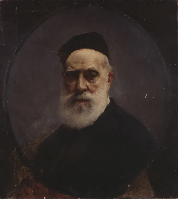 Framed Print : Self-portrait, by Francesco Hayez, 1879 ca. 19th Century, oil on canvas, 61, 5 x 51 cm - Lombardy, Milan, Brera Collection. Whole artwork view