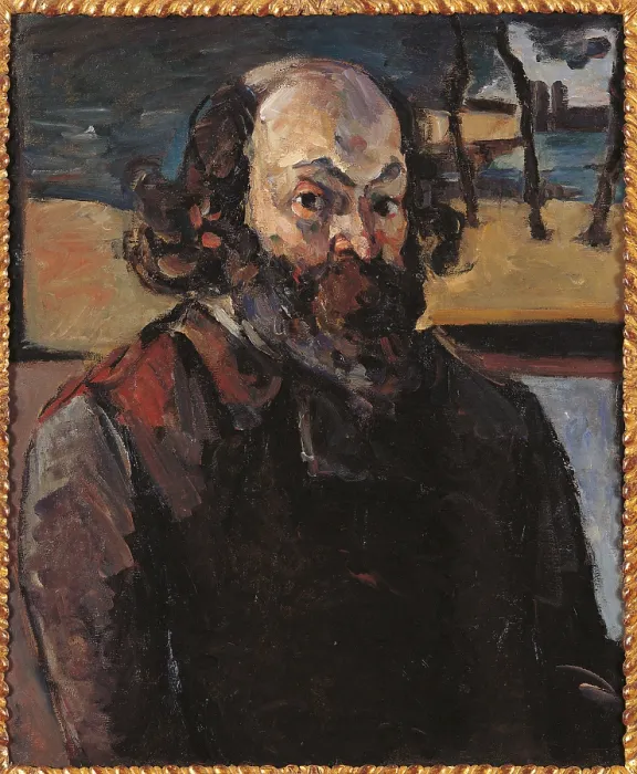 Framed Print : Self portrait, by Paul Czanne, 1873 - 1876, 19th Century, oil on canvas, cm 64 x 53 - France, Ile de France, Paris, Muse dOrsay, R.F.1947-29. All