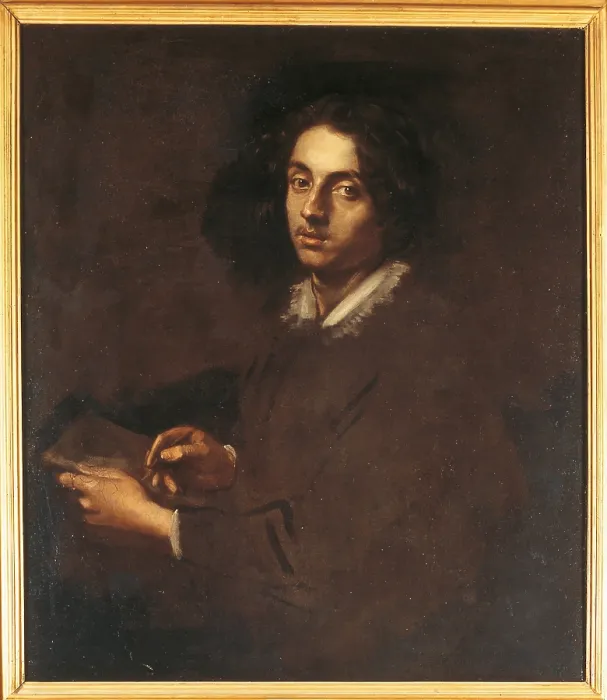 Framed Print : Self portrait, by Simone Cantarini known as il Pesarese, 1630 - 1635 about, 17th Century, oil on canvas, cm 92 x 79 - Italy, Lazio, Rome, National Gallery of Ancient Art Framed Print : Self portrait, by Simone Cantarini known as il Pesarese, 1630 - 1635 about, 17th Century, oil on canvas, cm 92 x 79 - Italy, Lazio, Rome, National Gallery of Ancient Art