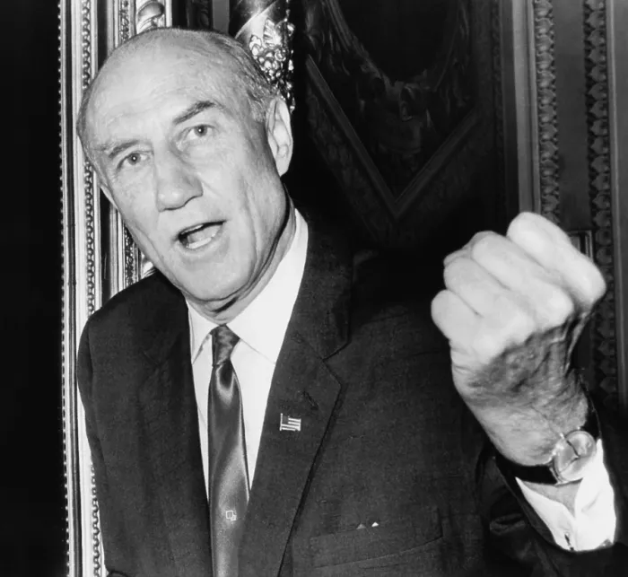 Framed Print : Sen. Strom Thurmond before launching the filibuster against the 1966 Civil Rights Bill