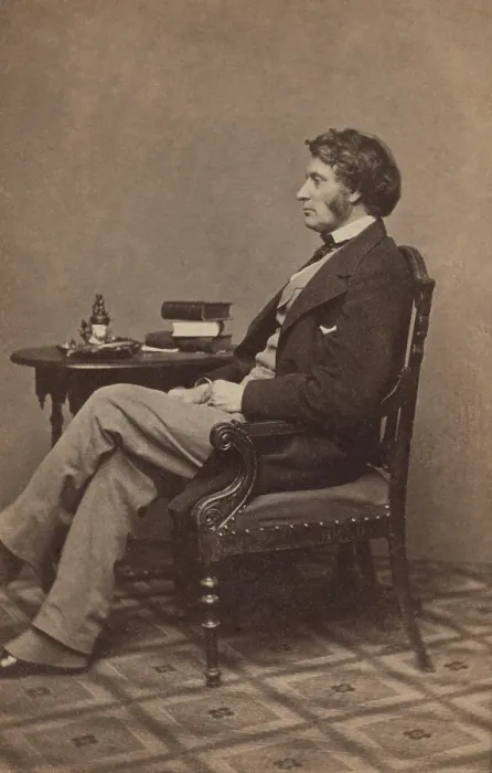 Framed Print : Senator Charles Sumner, Republican Senator from Massachusetts, in 1860s portrait by Mathew Brady