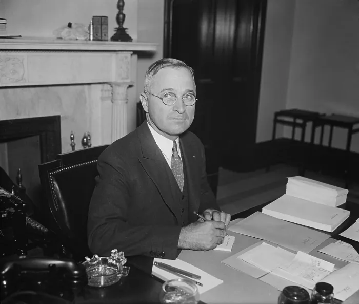 Framed Print : Senator Harry Truman in 1934 or 1935. The Wheeler-Truman Transportation Act of 1940, was the Missouri Senator's only legislative achievement in his first term Framed Print : Senator Harry Truman in 1934 or 1935. The Wheeler-Truman Transportation Act of 1940, was the Missouri Senator's only legislative achievement in his first term