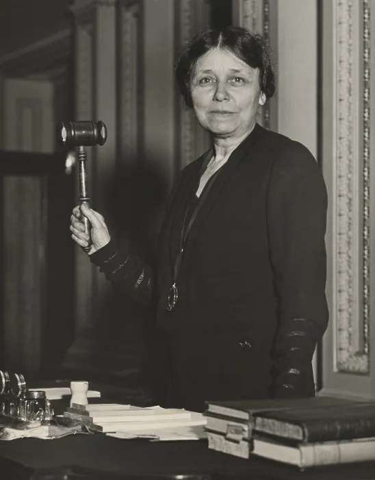 Framed Print : Senator Hattie W. Caraway, Democrat of Arkansas, presides over Senate on May 10, 1932. In 1932 she won a special election to serve out the term of her deceased husband