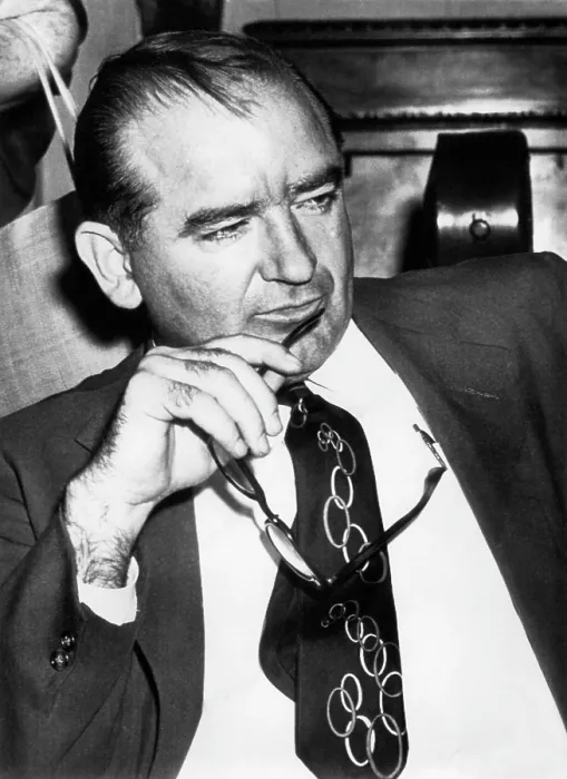 Framed Print : Senator Joseph McCarthy during the Senate Censure Committe hearing, 1954. Courtesy: CSU Archives / Everett Collection
