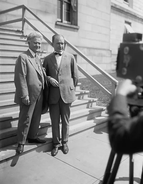 Framed Print : Senator Robert La Follette Sr. Progressive Party Candidate for President (left). He is being photographer with his running mate, Sen. Burton Wheeler, July 19, 1924 Framed Print : Senator Robert La Follette Sr. Progressive Party Candidate for President (left). He is being photographer with his running mate, Sen. Burton Wheeler, July 19, 1924