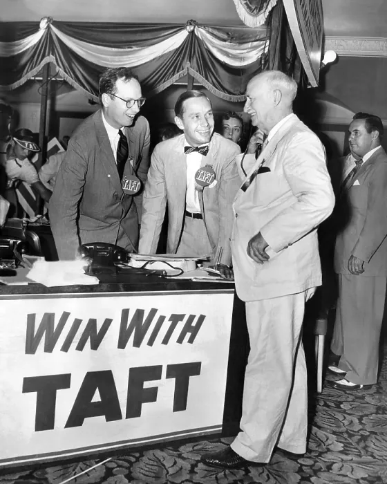 Framed Print : Senator Robert Taft's two sons promote their father's GOP Presidential nomination