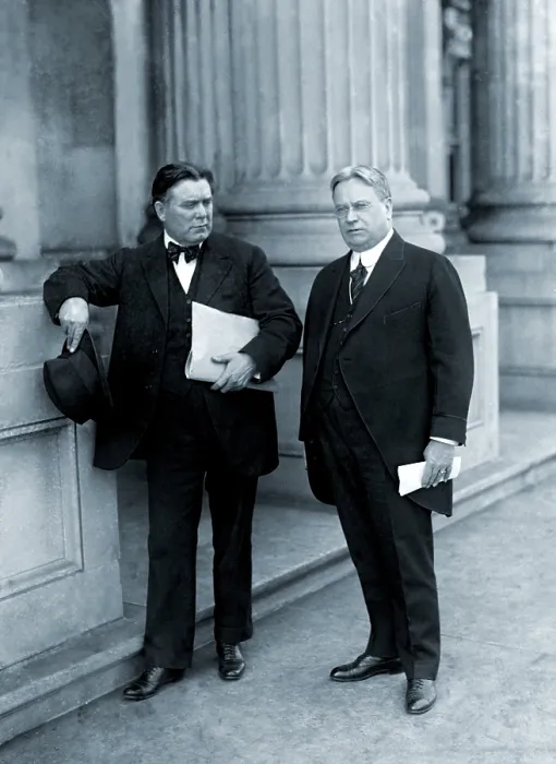 Framed Print : Senators William Borah of Idaho and Hiram Johnson of California, both Progressive Republican Senators and strong isolationists. They opposed U.S Framed Print : Senators William Borah of Idaho and Hiram Johnson of California, both Progressive Republican Senators and strong isolationists. They opposed U.S