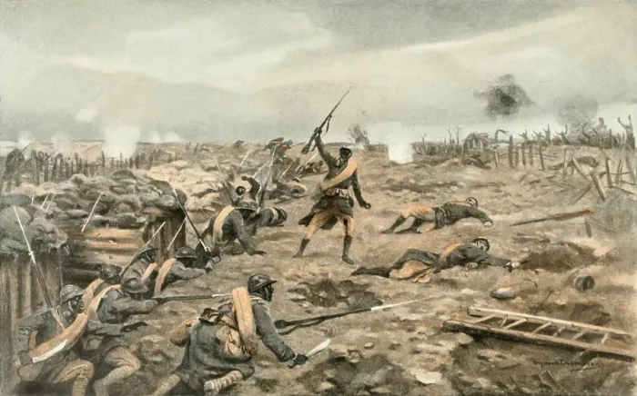 Framed Print : Senegalese soldiers fighting with the French in the Battle of the Somme. 1916. (BSLOC_2012_4_178) Framed Print : Senegalese soldiers fighting with the French in the Battle of the Somme. 1916. (BSLOC_2012_4_178)