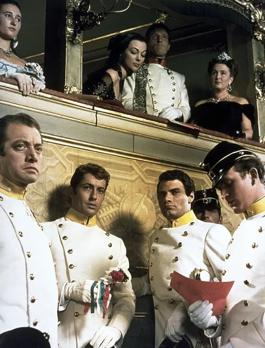 Framed Print : SENSO, Farley Granger (bottom, second from left), 1954 Framed Print : SENSO, Farley Granger (bottom, second from left), 1954